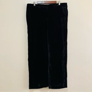 Talbots Black Velvet Dress pants , straight wide leg size 14 petite
